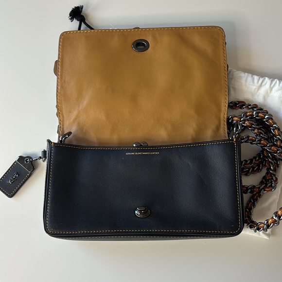 Coach | NWOT 1941 Dinky with Tea Rose Black/Blue/Purple Leather Crossbody #20215 - Picture 6 of 16